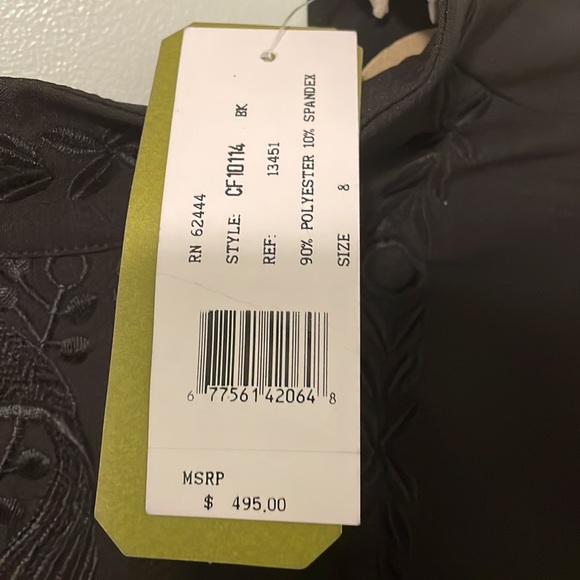 Nicole Miller Artelier shift dress with embroidery size 8 NWT mini - Picture 6 of 11